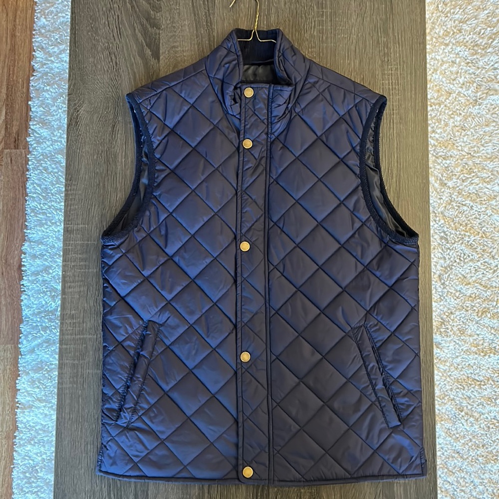 Club Room Quilted Navy Vest (S) - Only Worn Once!